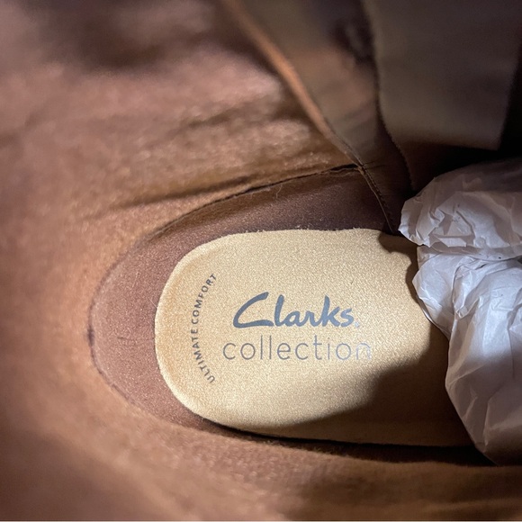 Clarks Maye Grace Buckle Boots in Cognac, NWOT, size 9 - Picture 10 of 15